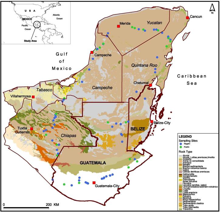 Relationship between geological characteristics and soil occlusion bodies populations of Spodoptera frugiperda MNPV
